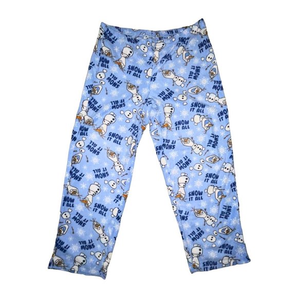 Briefly Stated Disney Frozen Movie Womens Pajamas L Fleece Christmas Holiday - Picture 5 of 10